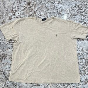 Ralph Lauren Heathered Beige Short Sleeve Tee
